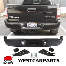 Black Rear Step Bumper Assembly Wo Sensor Hole For 2005-15 Toyota Tacoma Pickup