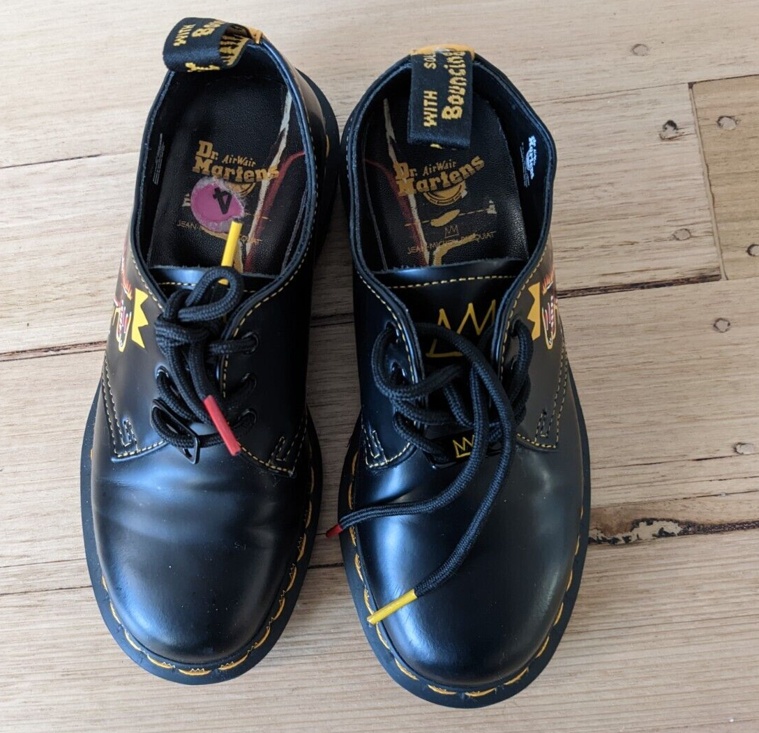 Dr Martens x Basquiat 1461 3 Eye Shoe Derbys Oxfords Black Rare