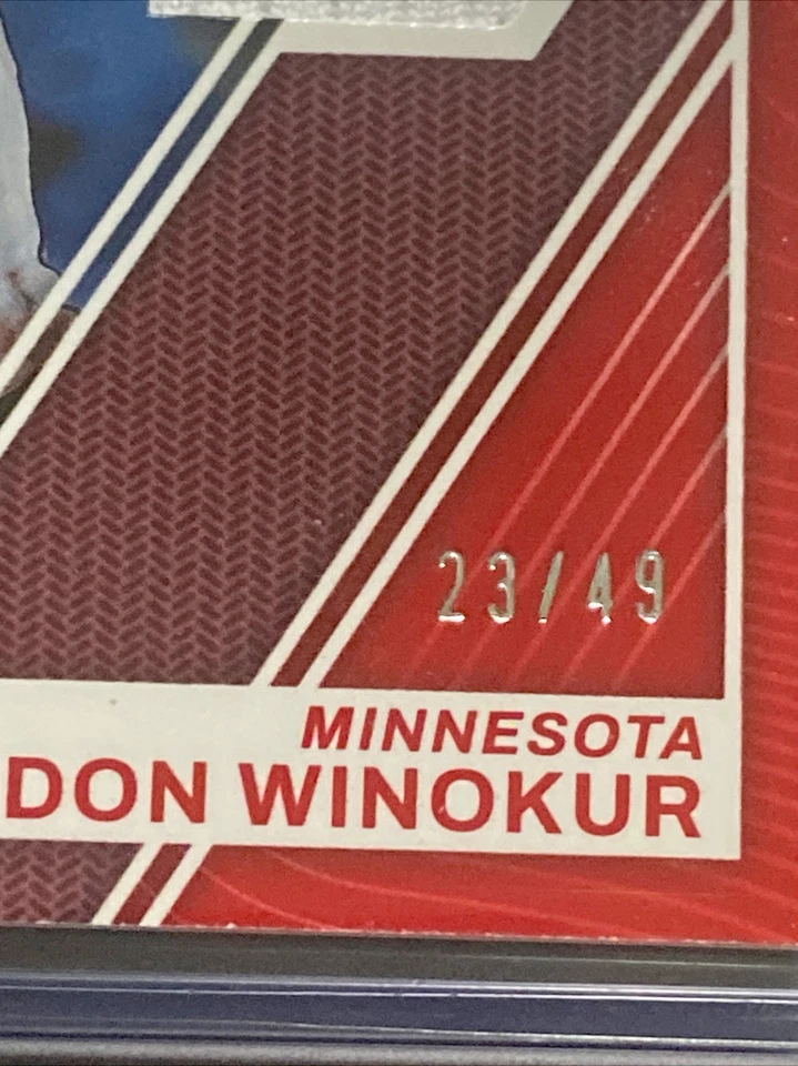 Brandon Winokur 2023 Elite Extra Edition Red Future Threads Relic Card #FT-BW - Image 3 of 4