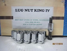 20 RACING LUG NUTS 7/16-20 ACORN CHROME HD  OPEN END FOR 3" MOROSO STUDS