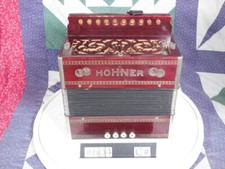 Hohner button accordion in rare C  Made in Germany as-is, unrestored