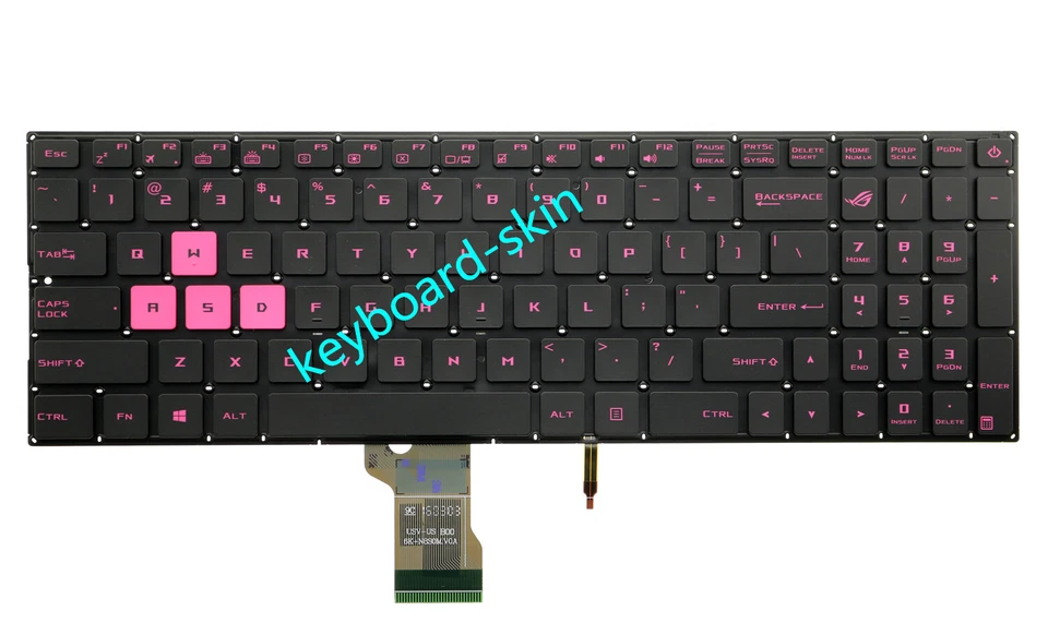 Teclado retroiluminado para ASUS GL702 GL502VM 9Z.N8SBU.C01 9Z.N8SB.C1D 0KN0-TD1US13 EE. UU. Foto 2 de 4