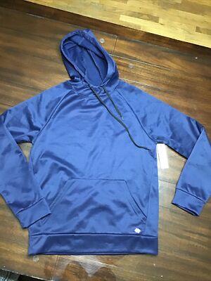 ZELOS Men's navy Fleece Pullover Hoodie Sweatshirt Small NEW w tags