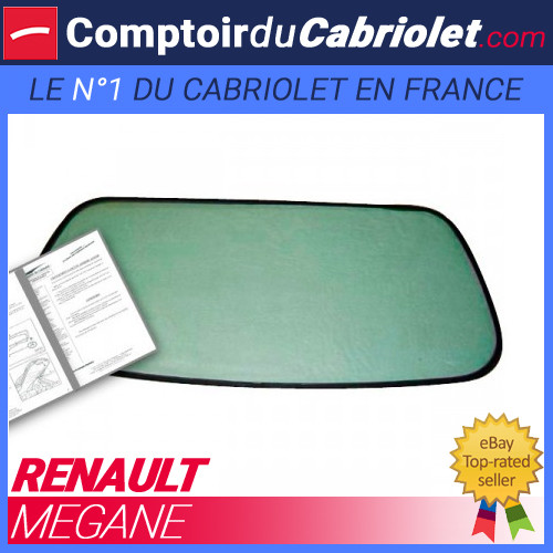 Lunette arrière claire en PVC souple pour Renault Mégane Cabriolet balades d'été