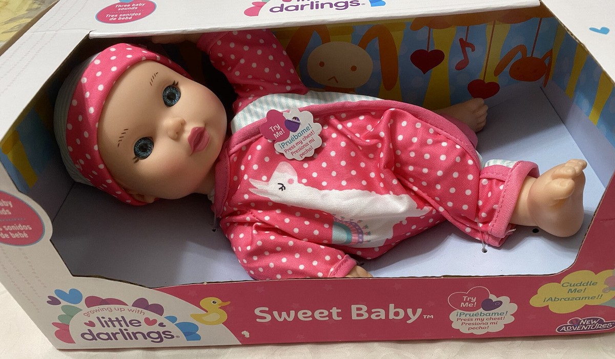 Little Darlings Sweet Baby Cuddle me 11 Doll with three Sounds