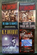 4 H.P. LOVECRAFT Paperback Books DEL REY - Road to Madness, Shadows of Innsmouth