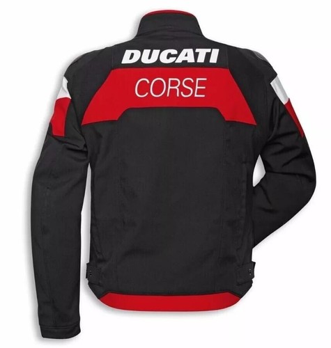 Ducati Corse Motorcycle Jacket Cordura Textile CEArmoured Waterproof Riding Gear - Picture 2 of 11