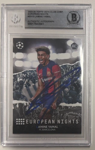 2023-24 Topps UCC European Nights #EN10 Lamine Yamal Signed RC Beckett BAS Auto