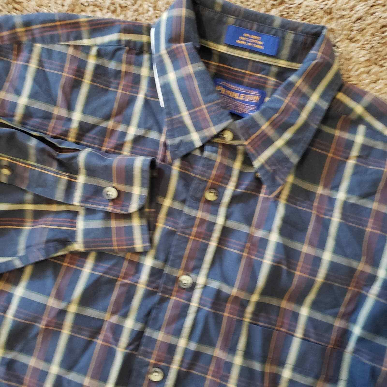 Pendleton button down long sleeve cotton plaid dr… - image 2