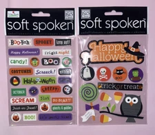 The Happy Planner Sticker Sheet Keep Out & Trick or Treat 36 Adhesive 2 Pack NEW