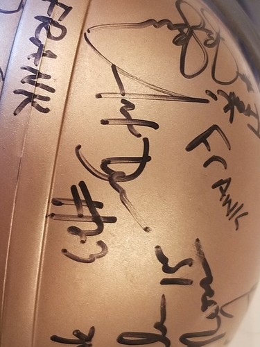 98' Autry Denson Notre Dame Team Signed football helmet Irish Career Rush Leader - Picture 5 of 7