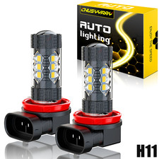 Pair H11 Led Fog Light Bulbs Yellow 4500k For Toyota Land Cruiser 2013 2014 2015