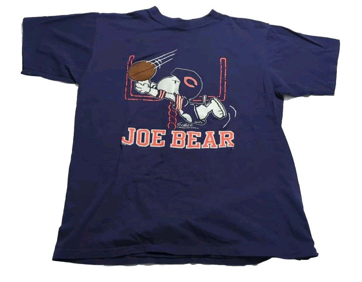 80’s ARTEX  Joe Chicago Bears NFL snoopy Vintage Snoopy Joe Bear Chicago Bears T-Shirt Men's Size XL