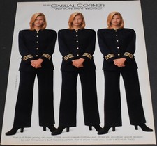 1994 Print Ad Sexy Heels Fashion Lady Long Legs Blonde Casual Corner Suit Art