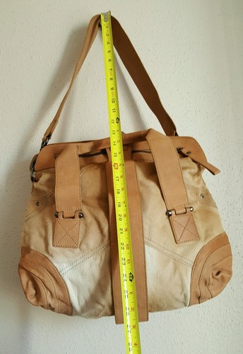 LUXURY Andrew Marc Brown Leather Large Shoulder ANIMAL Leather 2 Totes NWT 1,400 - Picture 10 of 12