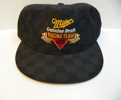 Miller Genuine Draft Racing Team Nascar Vintage Checkered Snapback Cap