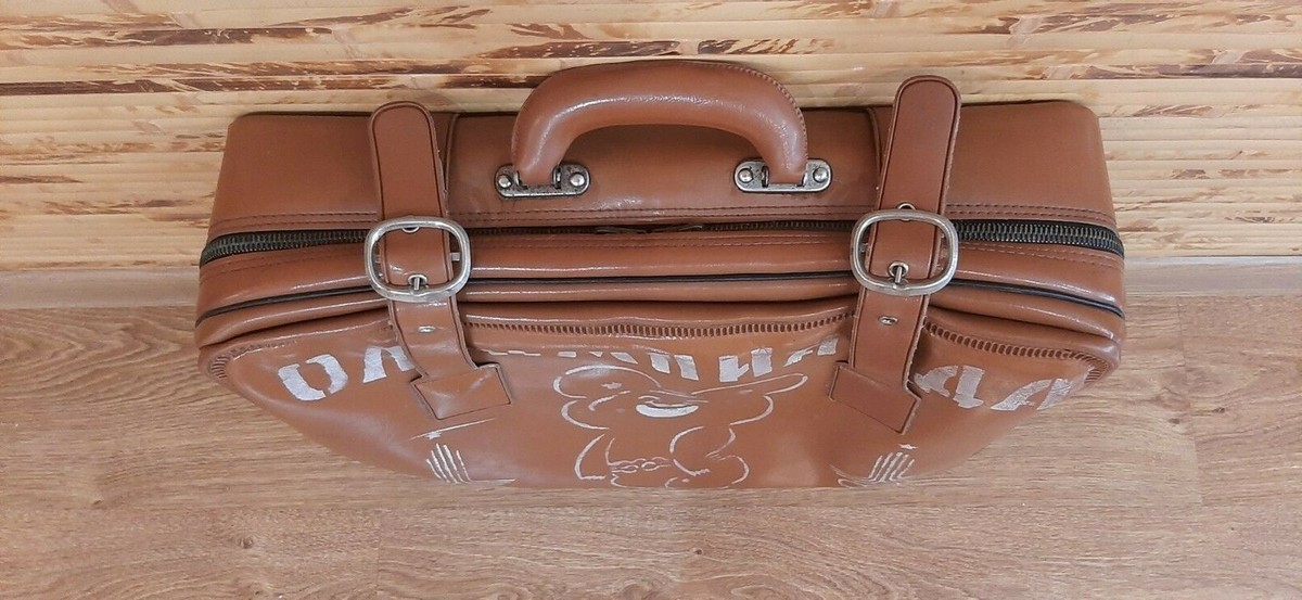 Valise Vintage Soviétique Jeux Olympiques Moscou 1980 - Taille 55x40 Cm - Pièce Collector URSS