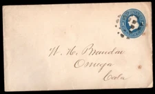 Stamped envelope postal cover, unknown date - SC U113, back flap open