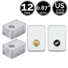 12 Pack 22 mm Slab Coin Holders For US 1/4 Oz Gold Platinum American Eagle