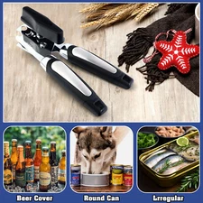 Heavy Duty Can Opener Smooth Edge Manual Stainless Steel Handy Easy Turn Knob