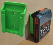 Wall Mount for Black and Decker 18v / 20vMAX Lithium Drill Batteries - B&D