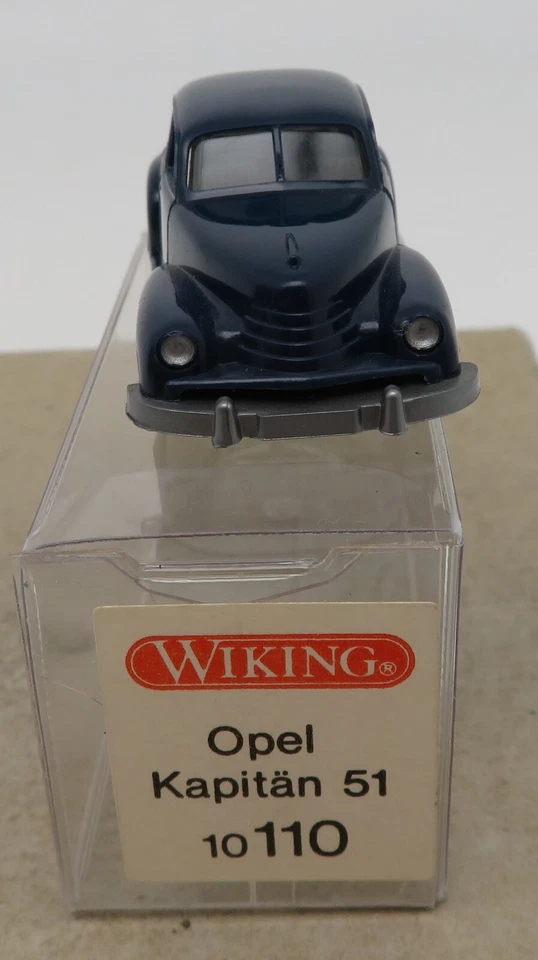 Micro Wiking Ho 1/87 Opel Kapitan 51 Blu Scuro In Scatola #10110 - Immagine 2 di 4