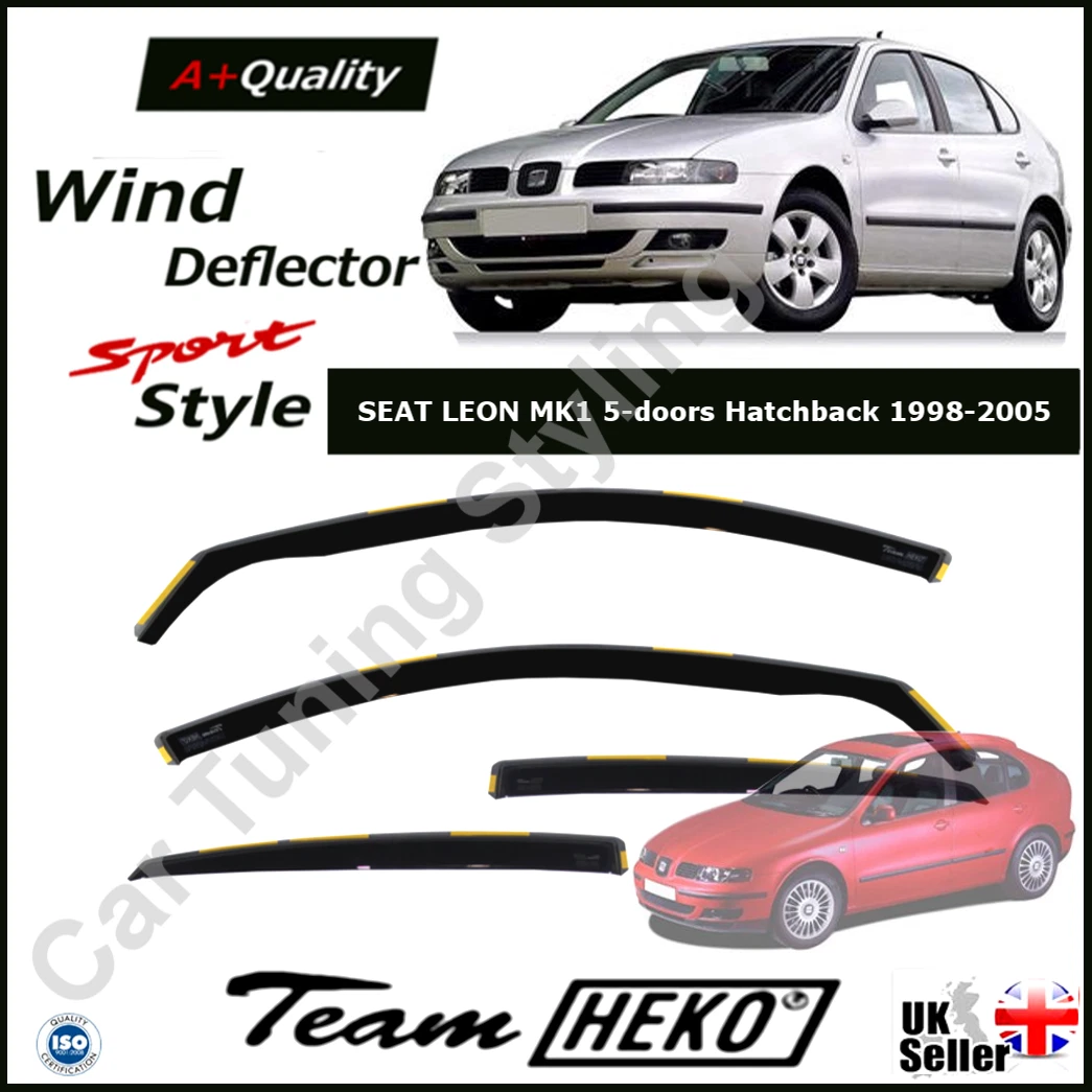 SEAT LEON MK1 5 doors Hatchback 1998 2005 4 pc Wind Deflectors