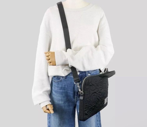 Marc Jacobs MJ Nylon Tech Monogram Black Laptop Bag 13 inch MSRP $185 NWT New