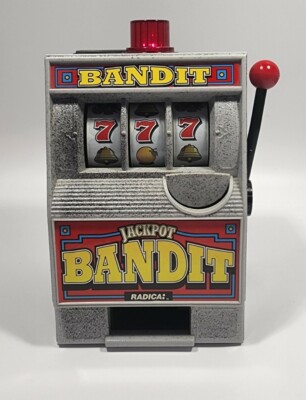 Radica JACKPOT BANDIT Coin Bank Mini Slot Machine one arm | eBay