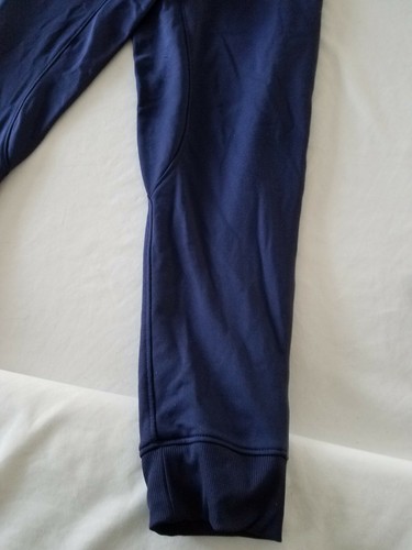 Boys Under Armour Fitted Athletic Sweatpant Joggers Size Youth LARGE BLUE POLY - Picture 3 of 10