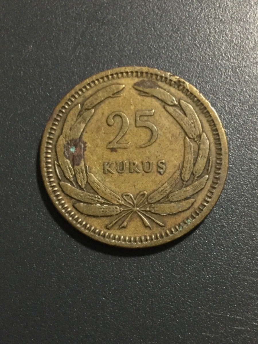 Turkey, 1955 25 Kurus Coin | eBay