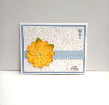 Craft Kit Birthday 3D Yellow flower total 4 cards with envelopes