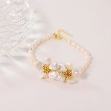 Pearl Flower Bracelet Elegant Girls Jewelry Gifts Women Party Christmas
