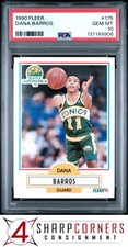 1990 FLEER #175 DANA BARROS RC SUPERSONICS PSA 10