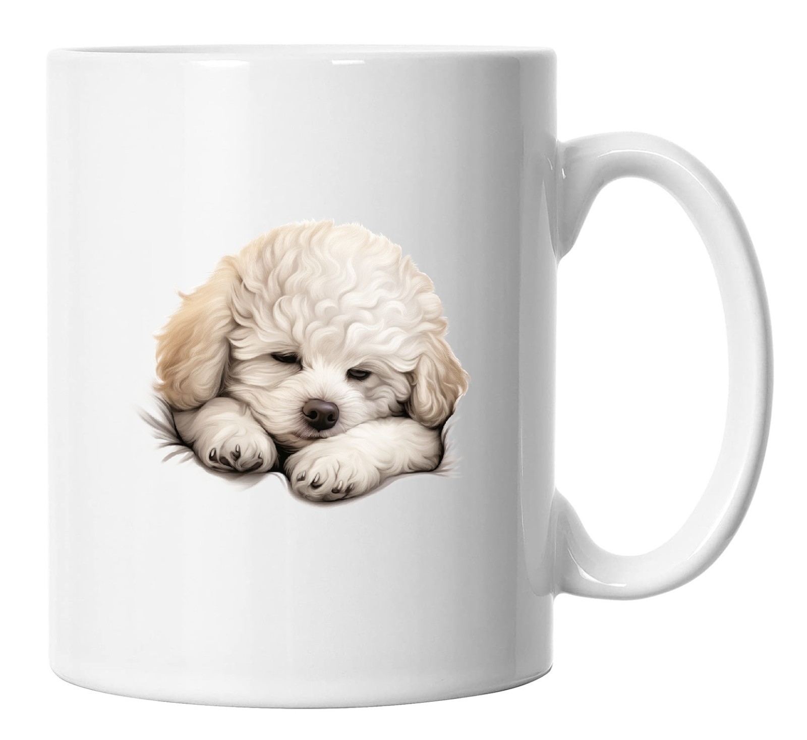Bichon Frise Mug Sleeping Laying Down, Bichon Frise Dog Lover Gift