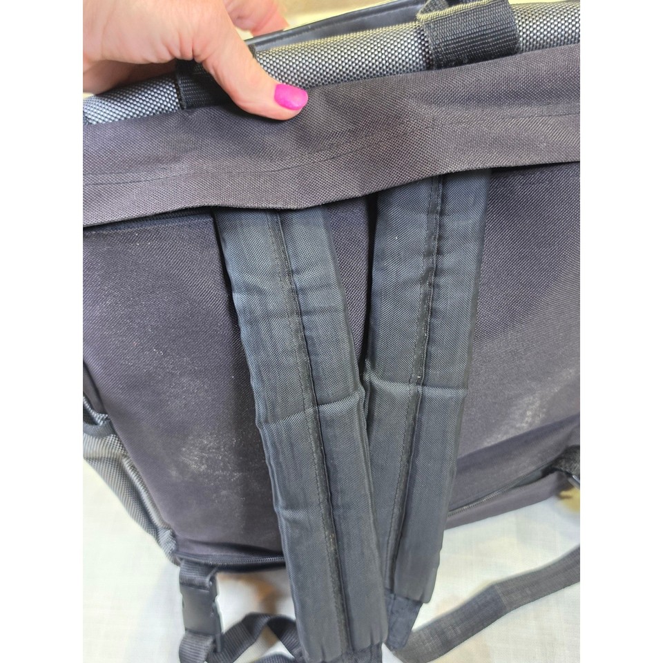 Leeds Sirius Computer Solutions Laptop Backpack Black Gray Canvas Tech ...