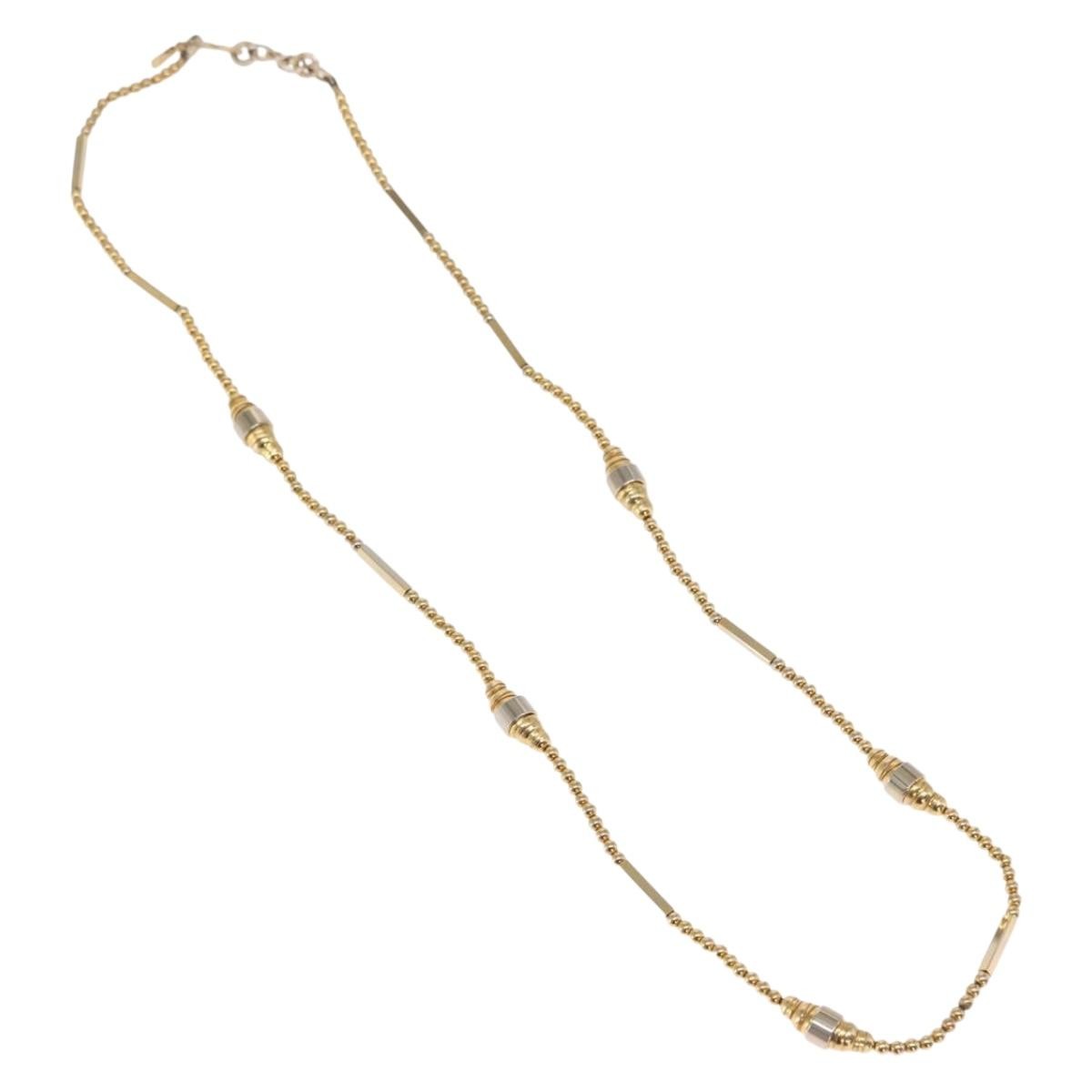 SAINT LAURENT Necklace metal 2 Set Gold Auth bs32833 thumbnail 2