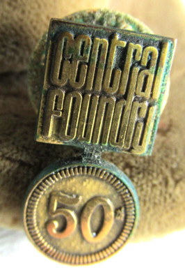 GM Central Foundry Defiance Ohio 50th Annv. PIN, General Motors Clutch Back PINS