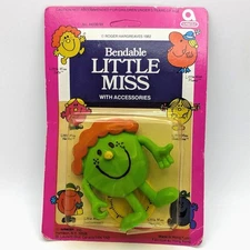 RARE Sealed Vintage 1980s Toy Bendable Little Miss Late Figurine with Accessory