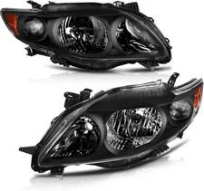 Headlight Assembly for Toyota Corolla 2009-2010 Black