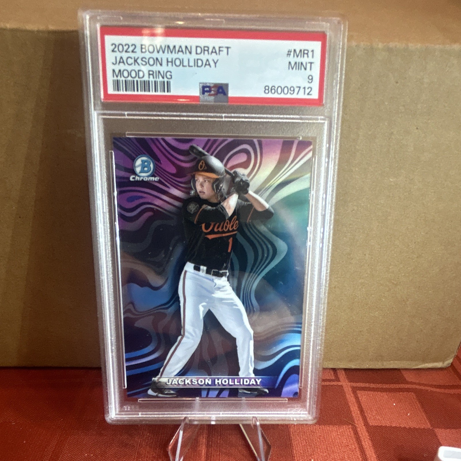 Topps 2022 Bowman Draft Jackson Holliday Mood Ring Chrome RC MR-1 PSA 9