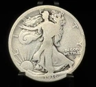 1916-D US Walking Liberty Half Dollar 50C Silver Coin-Obverse Mintmark