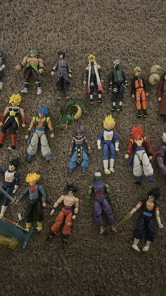 24 ANIME FIGURES CONSISTING OF NARUTO,DRAGONBALL,ONEPIECE, AND MORE! - Image 2 of 4