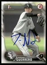2016 Bowman JORDAN GUERRERO Signed Card WHITE SOX RC autograph auto