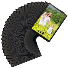 30 Pack Black Magnetic Photo Frames - Fridge Picture Holders