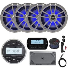 JBL PRV175 Receiver, Remote, 4x 6.5" LED Speaker, Amp, Accessories