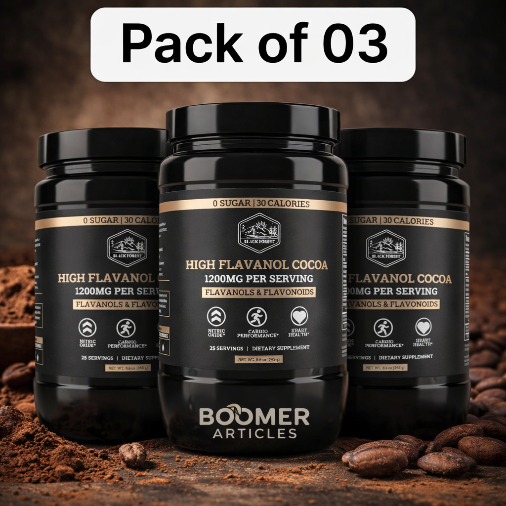 3 pks black forest high flavanol cocoa powder and flavonoids supplements 8. 6 oz