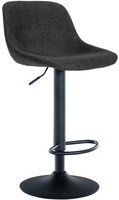 Barhocker Loft Stoff Schwarz