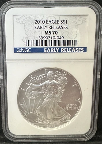 2010 AMERICAN SILVER EAGLE NGC MS 70 Early Releases