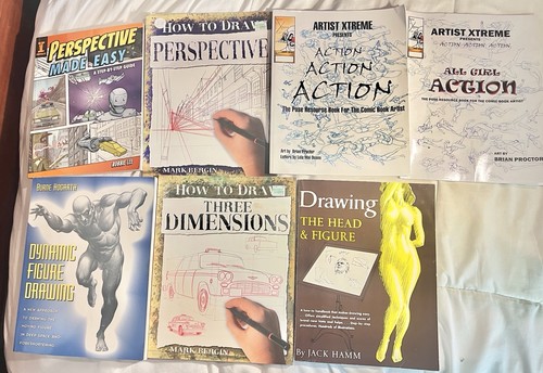 8 Drawing Art Instruction Book Lot Figure Anatomy Perspective Comic Manga Learn